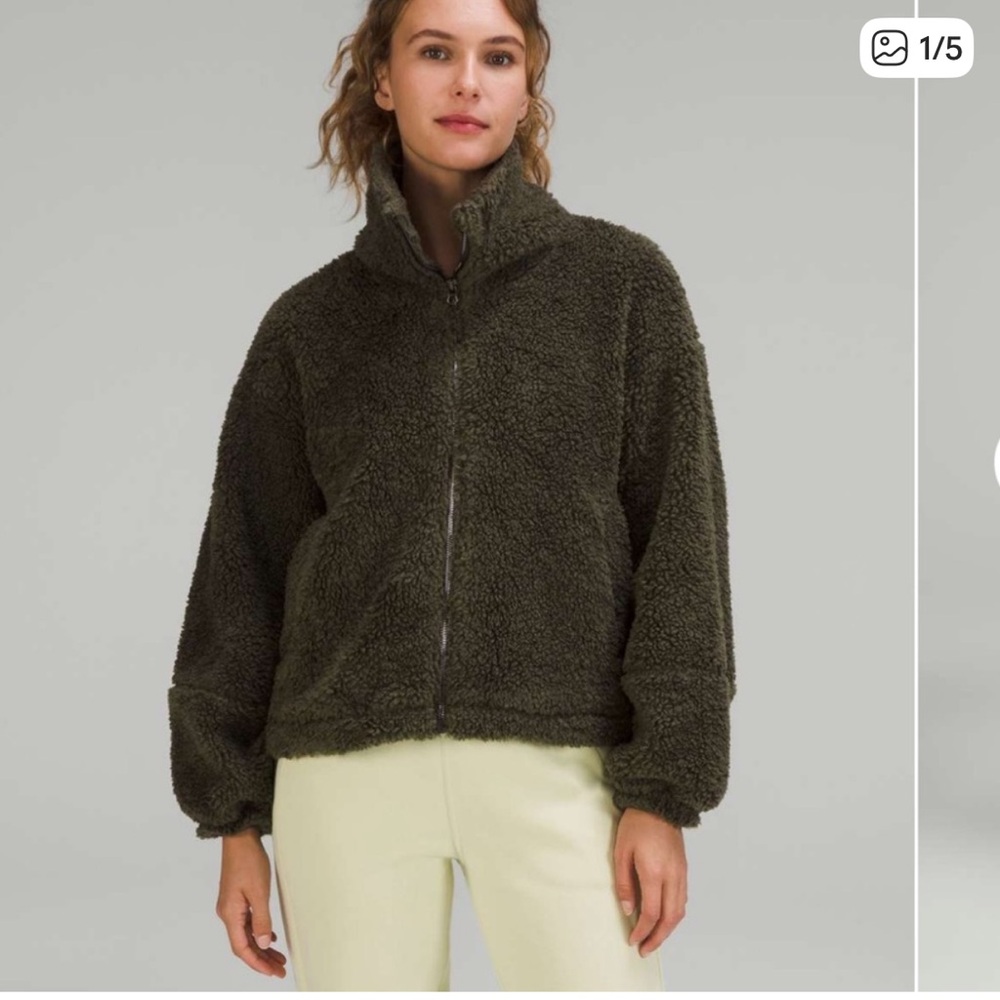 Lululemon Athletica Forest Green Teddy Jacket